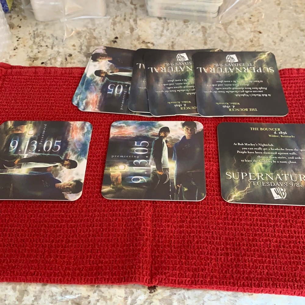 4 Supernatural rare premiere coasters.